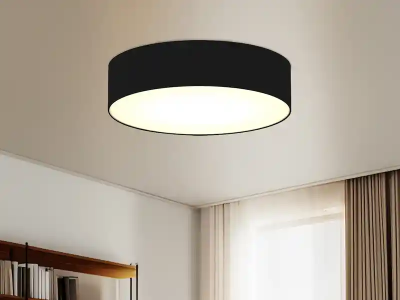 Smartwares Deckenlampe CEILING DREAM, Stoff Schwarz / Abdeckung satiniert, Ø 40cm Nur Heute