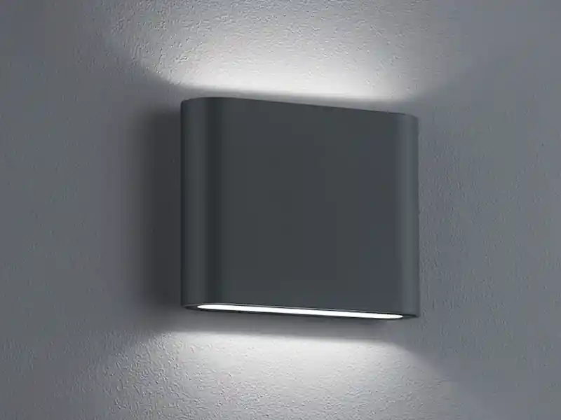 Sonderaktion Trio Leuchten LED Außenwandleuchte THAMES Up and Down Light in Anthrazit, Breite 11,5cm