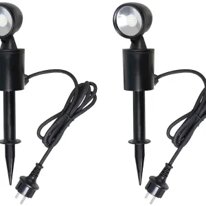 Super-Preis GAO 2er-Set Outdoor LED-Scheinwerfer mit Erdspiess / Gartenscheinwerfer je 3W