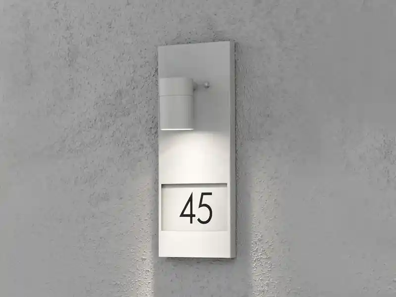 Konstsmide Große Hausnummernleuchte MODENA, Außenwandleuchte Downlight, Grau Neue Kollektion