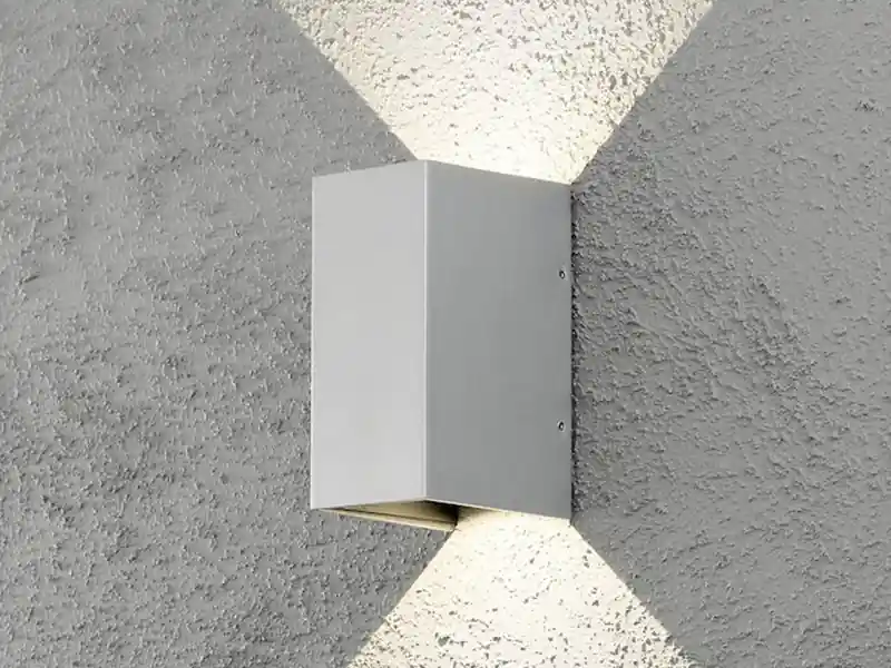 Konstsmide LED Außenwandleuchte CREMONA Up and Down Höhe 17cm, Grau Solange Der Vorrat Reicht