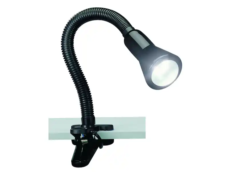 Trio Leuchten Schlauch-Klemmlampe FLEXO, E14, Höhe 45cm, flexibel, schwarz Preisknaller