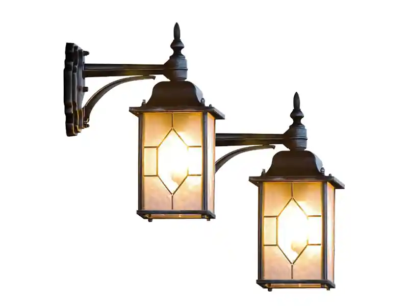 Top-Preis Konstsmide 2er-Set hängende Wandleuchten MILANO, E27, Bleikristalloptik, IP23