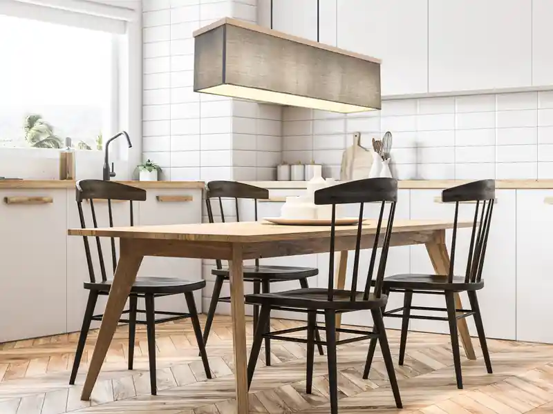 Globo Pendelleuchte OSSI mit Stoff Lampenschirm und Holzoptik, Breite 80cm Preiswert