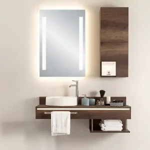 Billig MIRRORS AND MORE LED Lichtspiegel Bad Wandspiegel LINA rechteckig 50x70cm