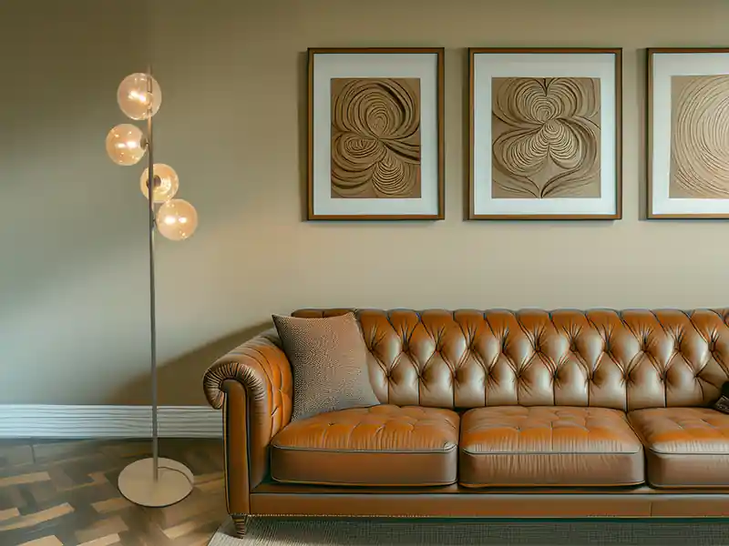 Sonderangebot ECO-LIGHT Ausgefallene Stehleuchte NEPTUN 160cm Messing - Glaskugeln Amber