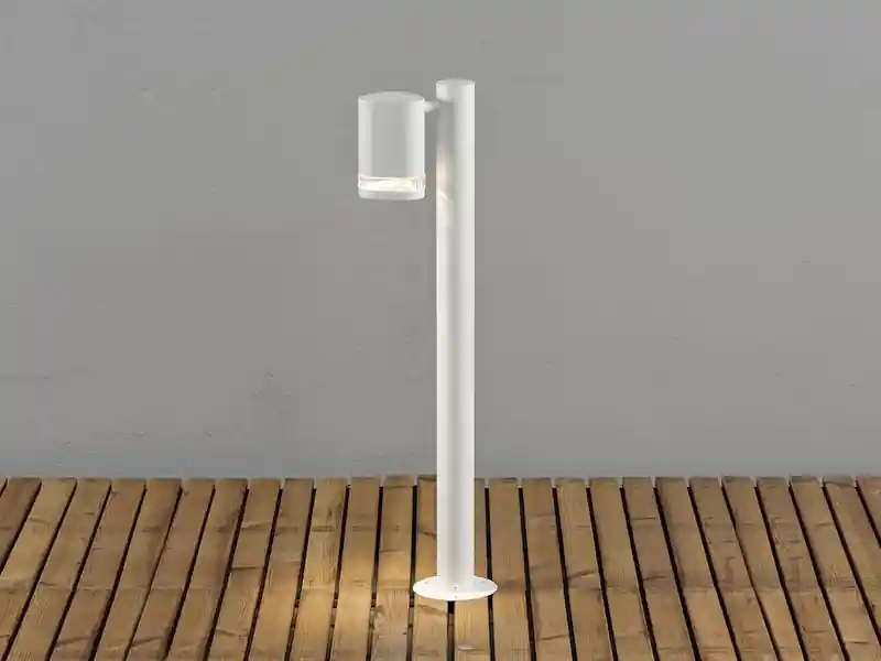 Konstsmide Design LED Wegeleuchte aus Aluminium, Downlight Höhe 70cm, Weiß Angebot