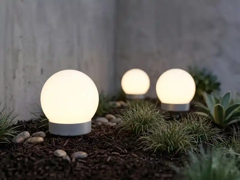 Knallerangebot Globo LED Solarkugeln Garten - 3er SET, Leuchtkugel Ø 10cm mit Erdspieß