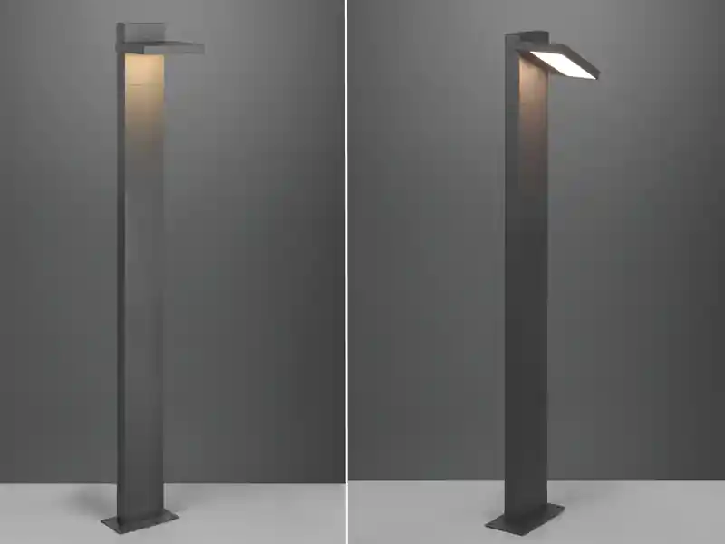 Nur Heute meineWunschleuchte LED Wegeleuchte 2er Set schwenkbar in Anthrazit, Höhe 100cm, IP54