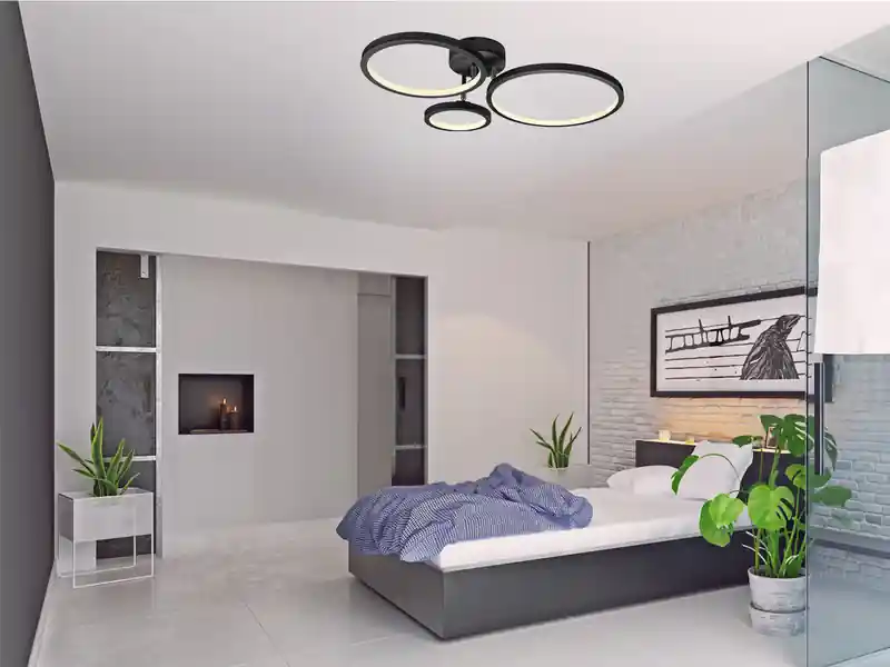 Bestpreis meineWunschleuchte LED Deckenleuchte CORNA schwenkbar & dimmbar, Schwarz Breite 71cm