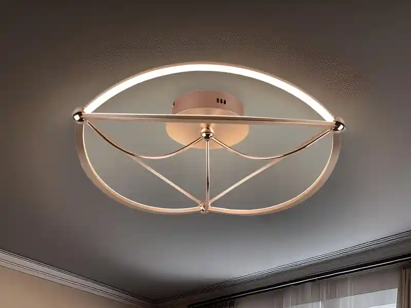 Trio Leuchten Moderne LED Deckenleuchte CHARIVARI hell & dimmbar über Schalter, Messing Ø 62cm Knallerangebot