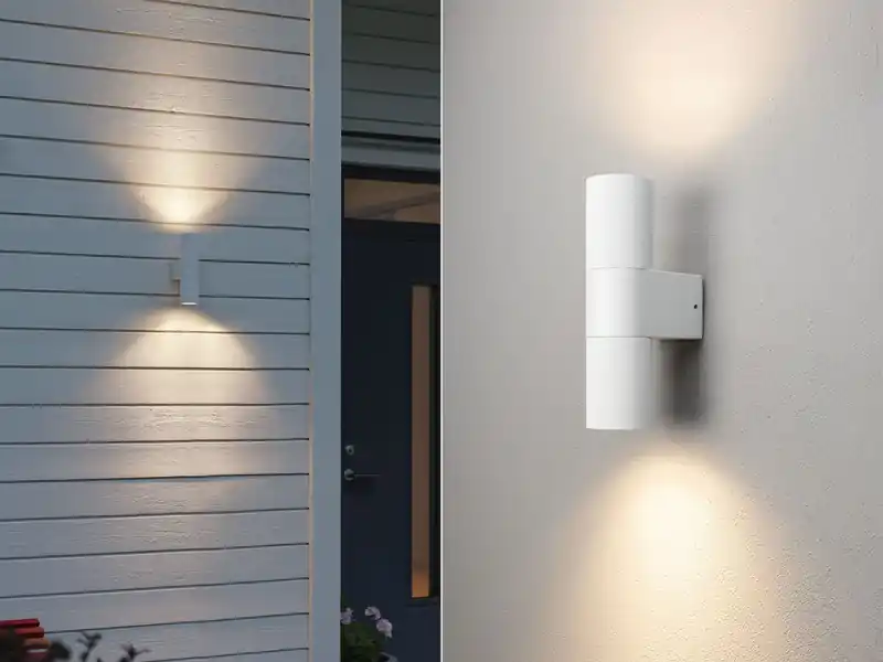 Jetzt Bestellen meineWunschleuchte Up and Down LED Außenwandleuchte Aluminium Weiß, Höhe 23,5cm