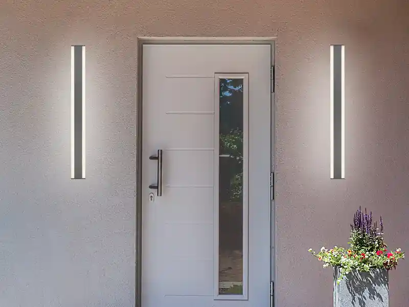 meineWunschleuchte 2er-Set LED Außenwandleuchten Up and Down Lichteffekt, Anthrazit 100cm lang Knallerangebot