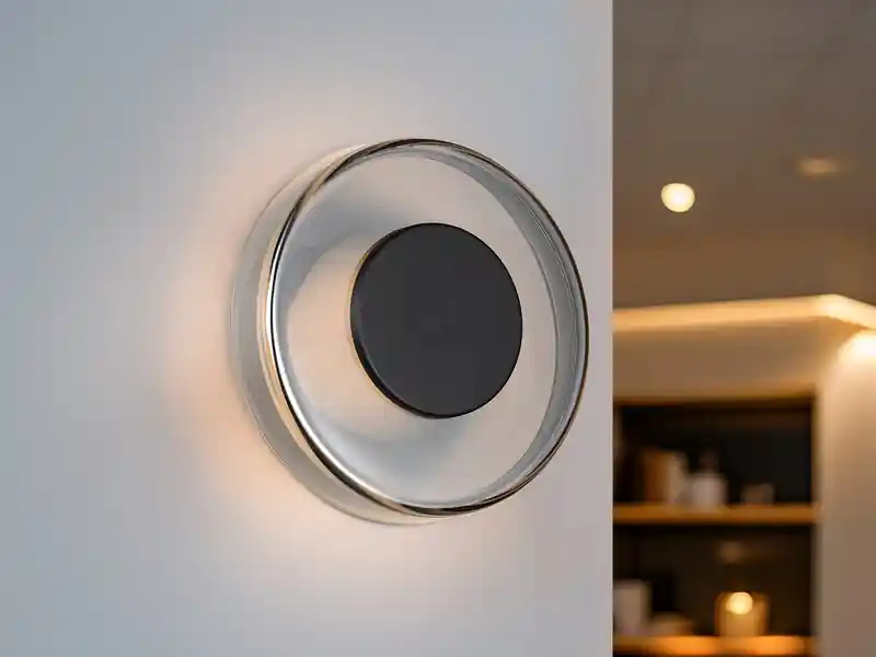 Abverkauf Trio Leuchten Dimmbare LED Wandleuchte CELESTE Glasschirm Chrom, Ø 22cm