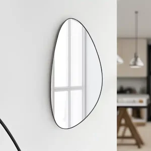 Abverkauf MIRRORS AND MORE Wandspiegel IDONA mit feinem Metallrahmen in Schwarz 40x 60cm