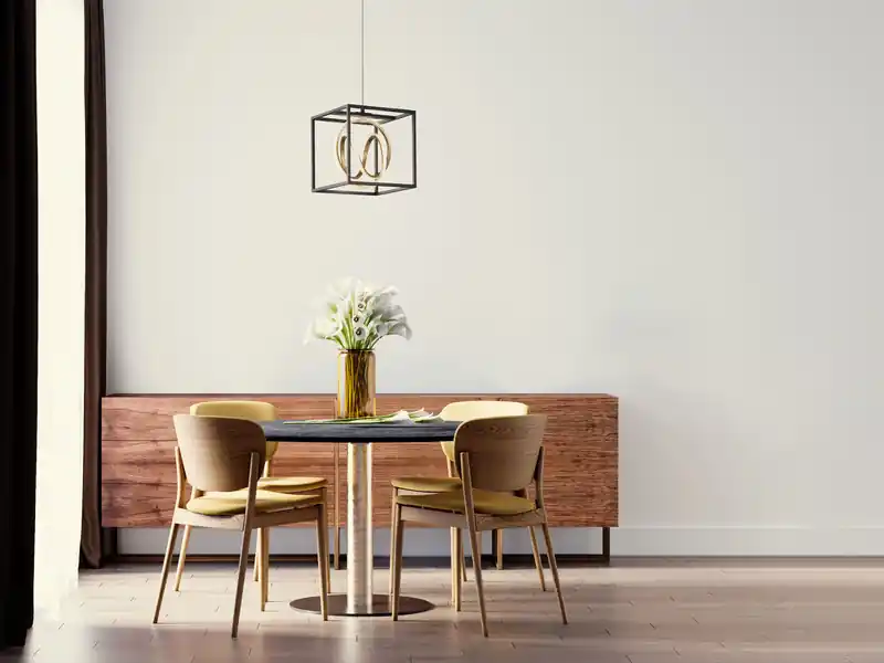 Fischer & Honsel LED Pendelleuchte GISI Schwarz Gold dimmbar & Tageslicht, Breite 25cm Angebot