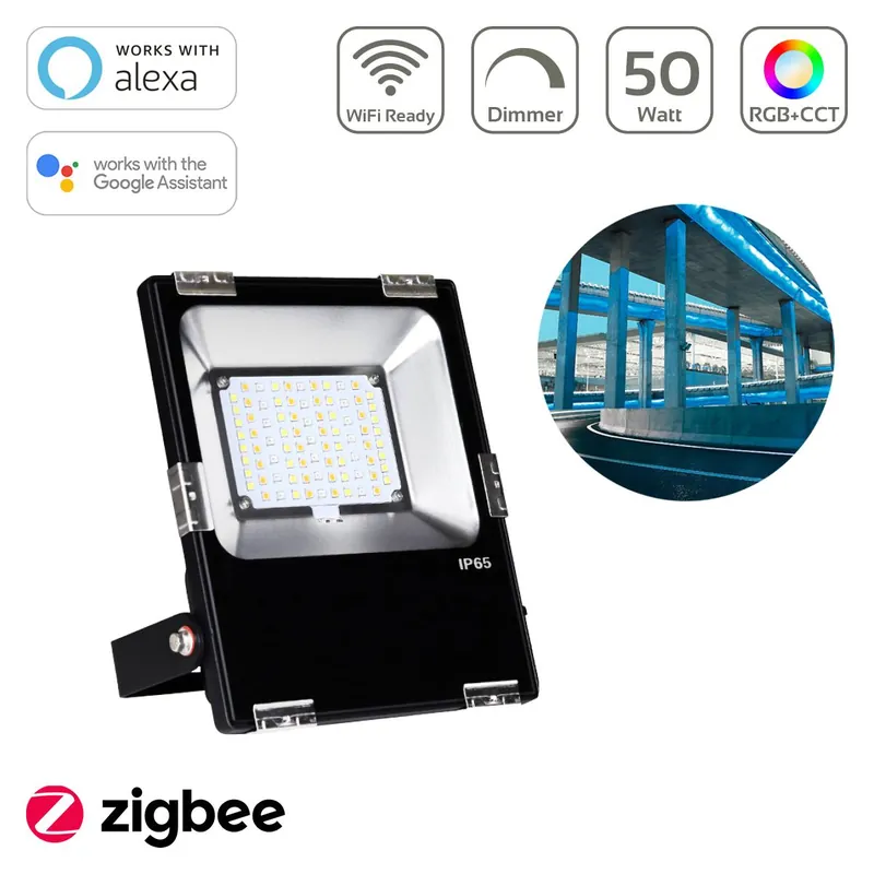 Beliebt MiBoxer RGB+CCT LED Außenstrahler Fluter 50W 230V Zigbee 3.0 FUTT02ZR