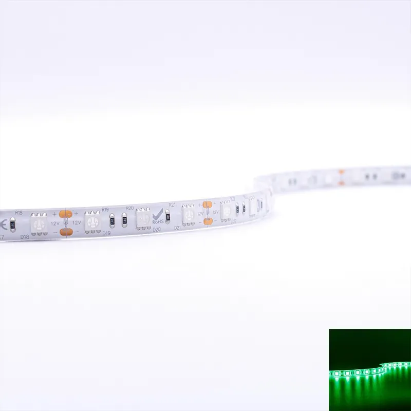Strip 12V 5M 14,4W/m 60LED/m 10mm - Lichtfarbe Grün - Schutzart IP65 Top-Angebot