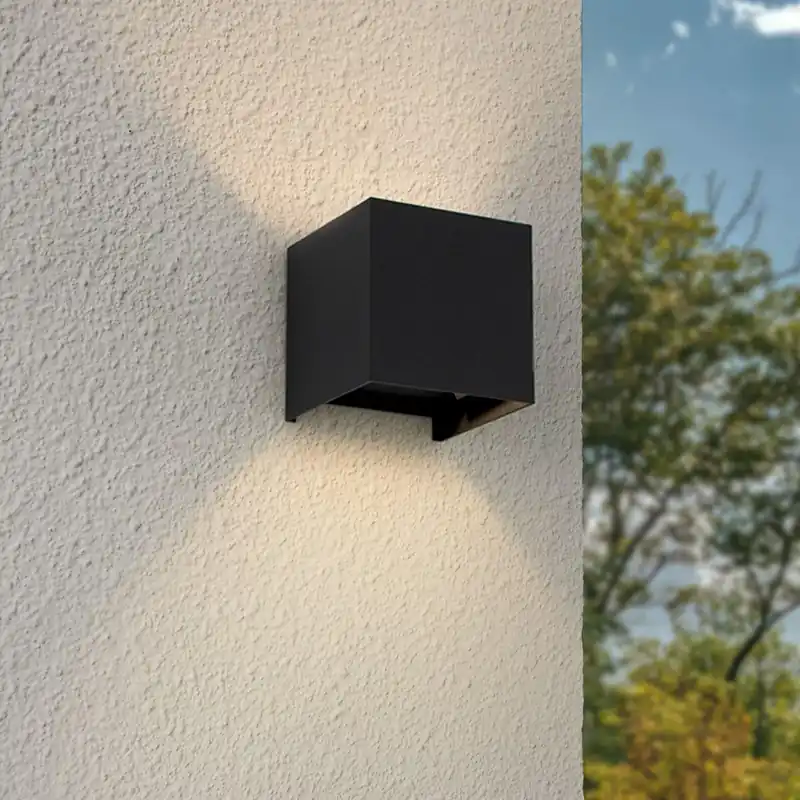 Angebot LED Wandleuchte Cube G9, einstellbarer Abstrahlwinkel, für Innen/Aussen - Farbe schwarz