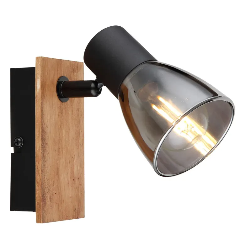 Claude Strahler Holz Dunkelbraun, 1X E14 Neue Kollektion