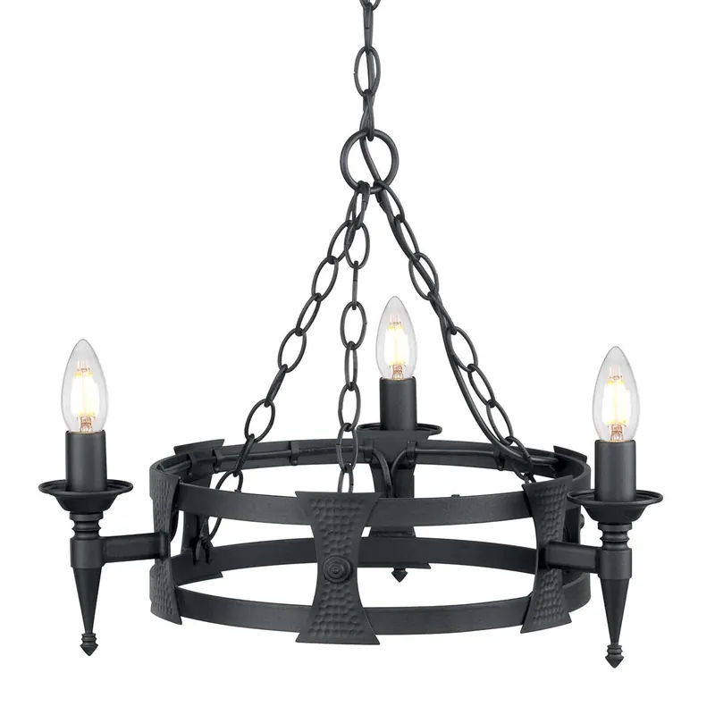 Elstead Lighting Kronleuchter Saxon 3xE14 H 39 Ø 52 Ausverkauf