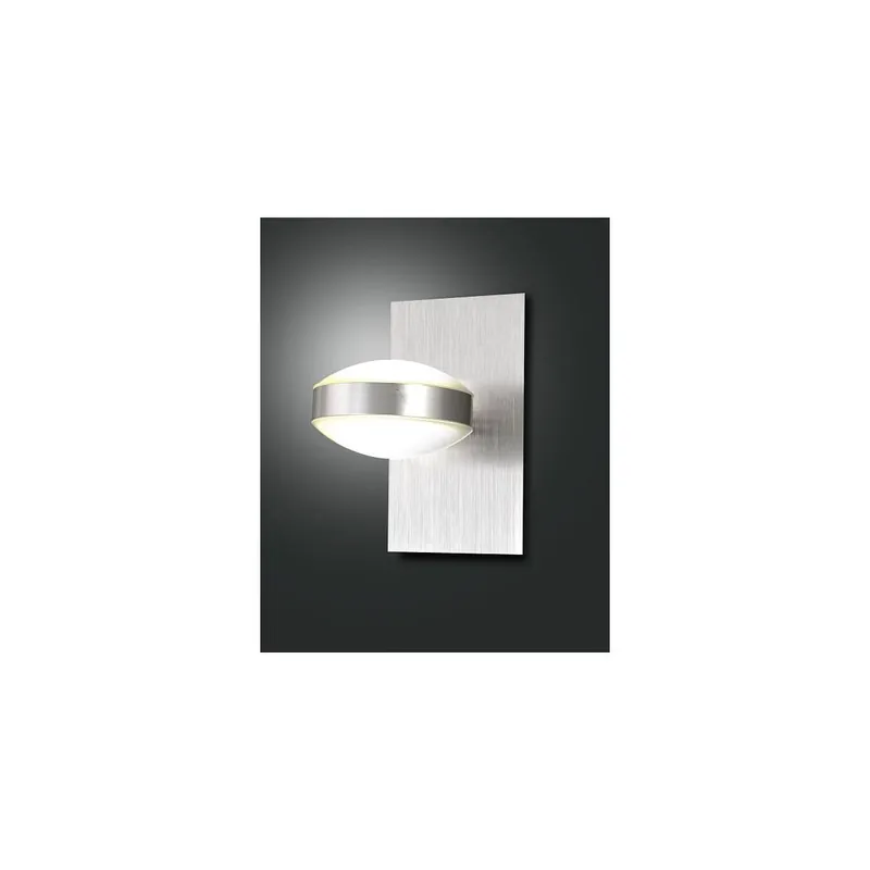 Fabas Luce Mill Wandleuchte LED 2x8W Metall- und Methacrylat Nickel satiniert Ausverkauf