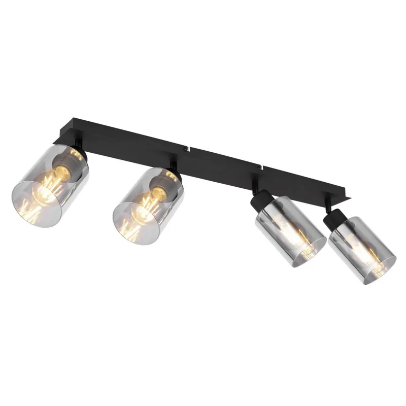 Begrenztes Angebot Hadera Strahler Metall Schwarz Matt, 4X E27