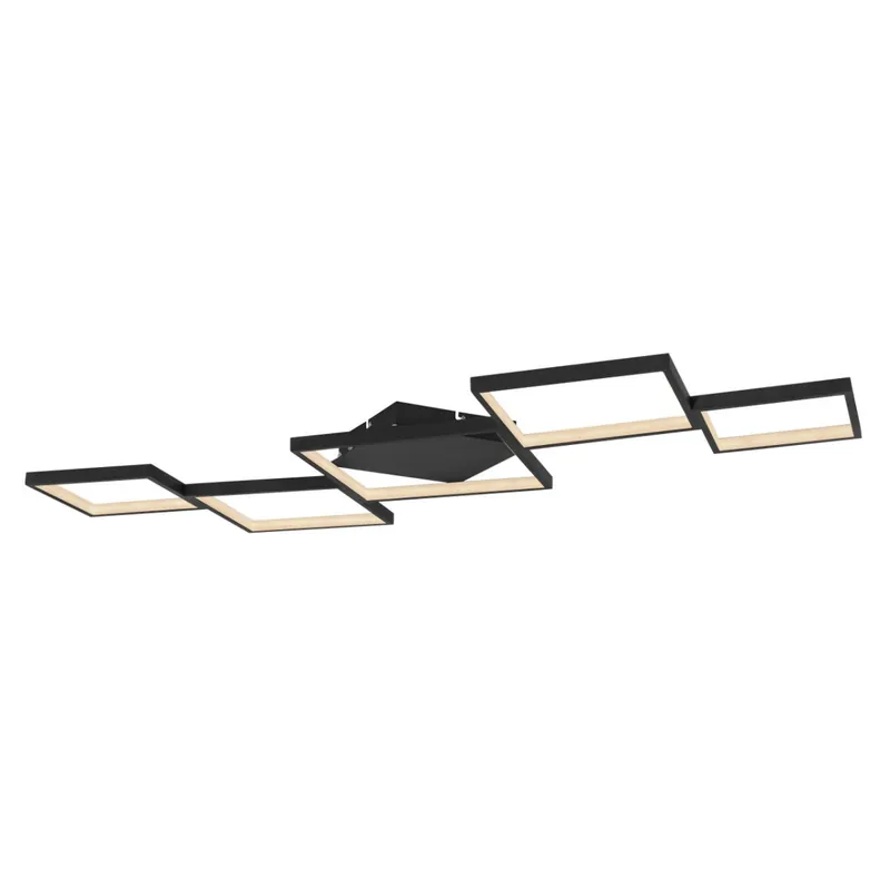 Kurio Deckenleuchte Metall Schwarz Matt, Led Abverkauf