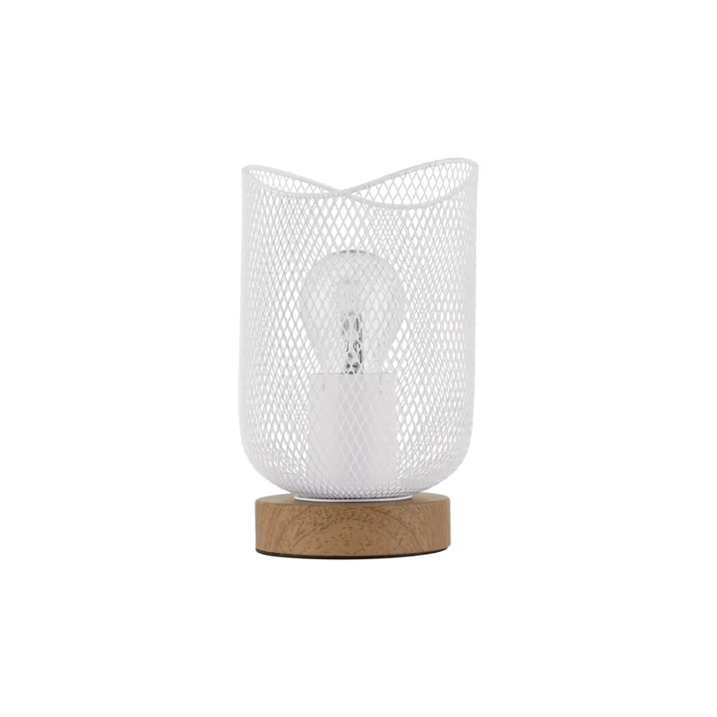 Nova Luce 9555800 Lyron E27 Tischleuchte Naturholz, Weiß Markenware