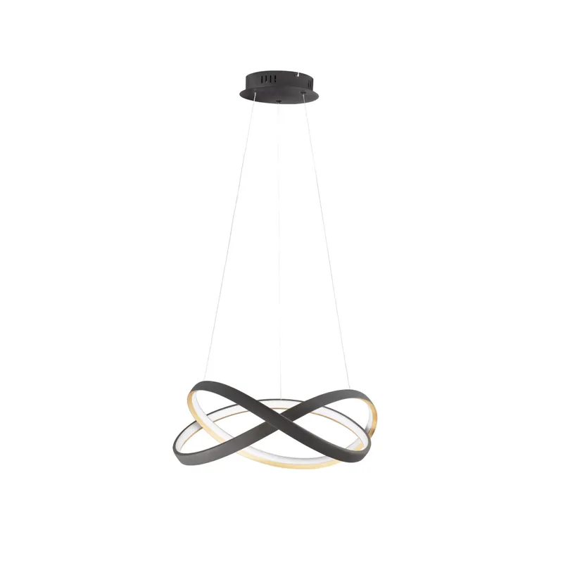 Echt Nova Luce 9756717 Odrey LED Pendelleuchte Schwarz, Gold