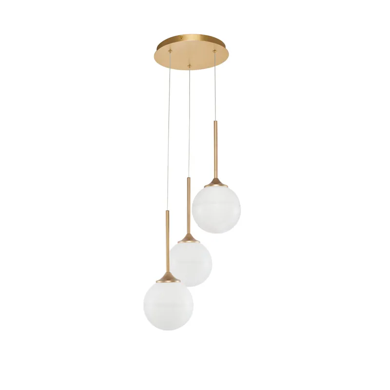 Begrenztes Angebot Nova Luce 9960613 Cantona G9 Pendelleuchte Gold, Weiß