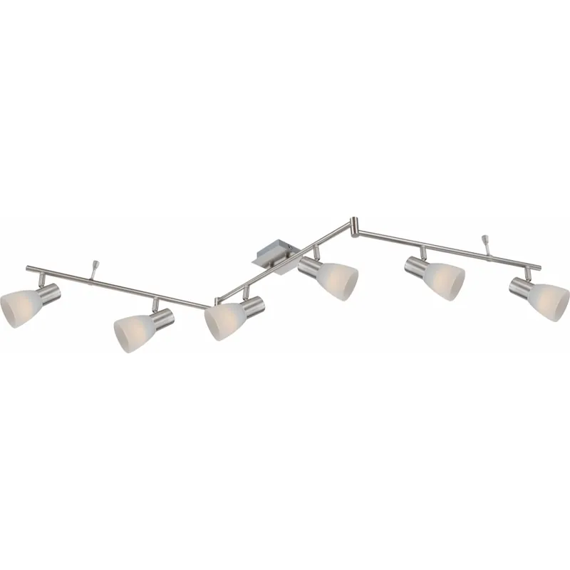 Neu Im Sortiment Parry I Led Strahler Metall Nickel Matt, 6X E14 Led