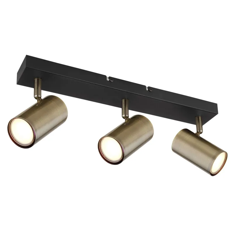 Begrenztes Angebot Robby Strahler Metall Schwarz Matt, 3X Gu10