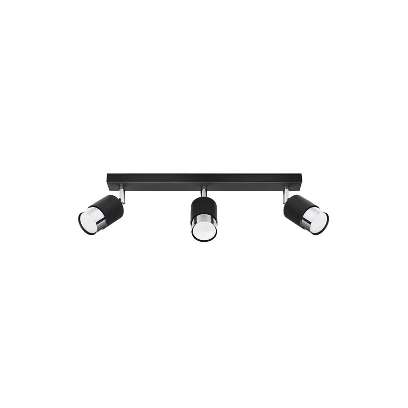 Mega-Angebot Sollux SL.1066 Deckenleuchte NERO 3 schwarz/Chrom
