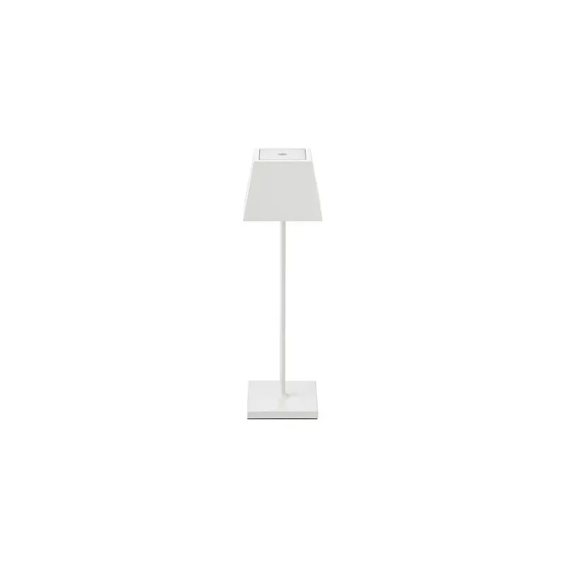 Markenware Akku-Tischleuchte Nuindie 370mm schneeweiß eckig