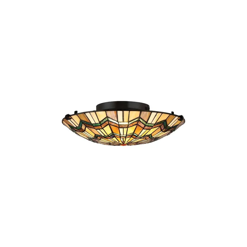 Finale Aktion Alcott Tiffany 2 Light Flush Deckenleuchte
