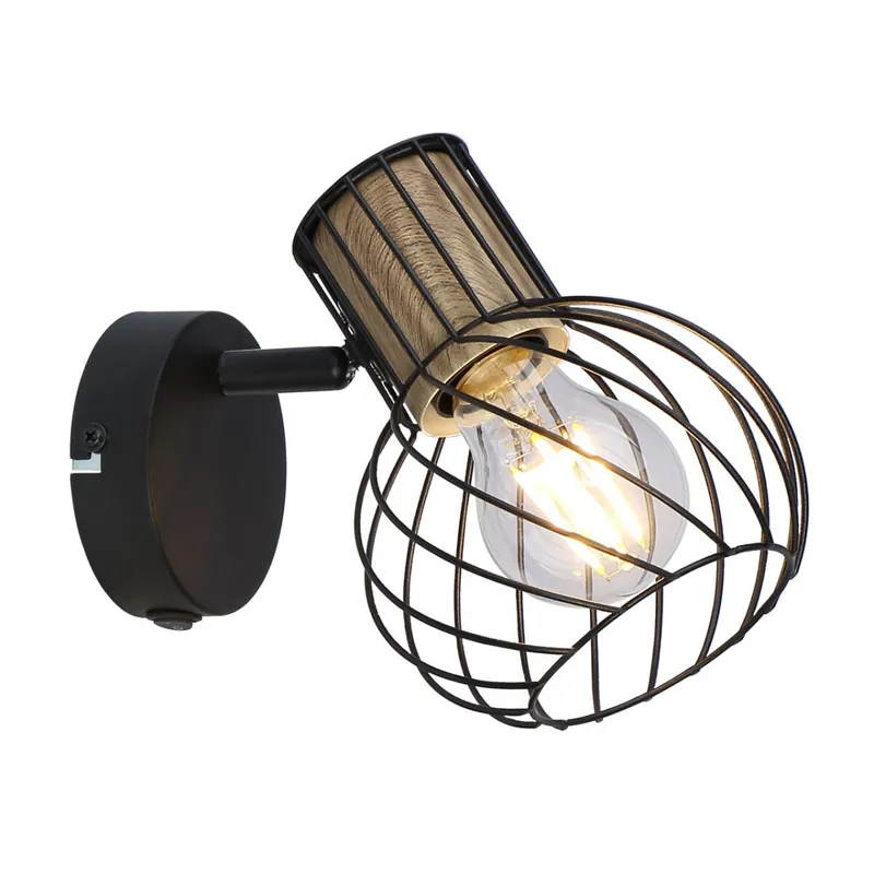 Mega-Angebot Luise Strahler Metall Schwarz, 1X E27