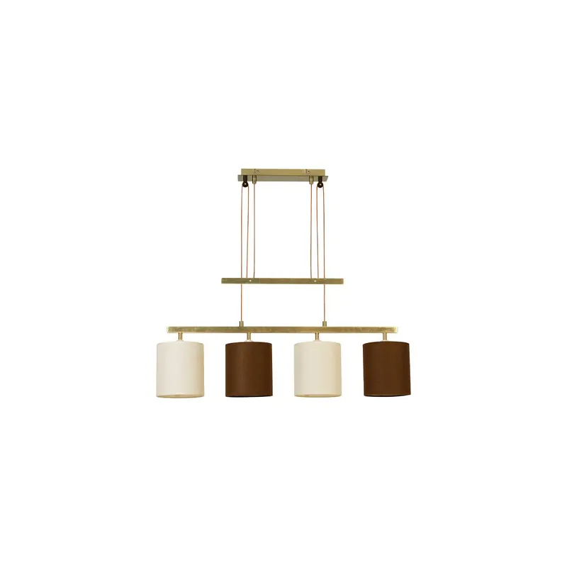 Neu Näve 4er Pendelleuchte Tilde l 86cm braun/beige