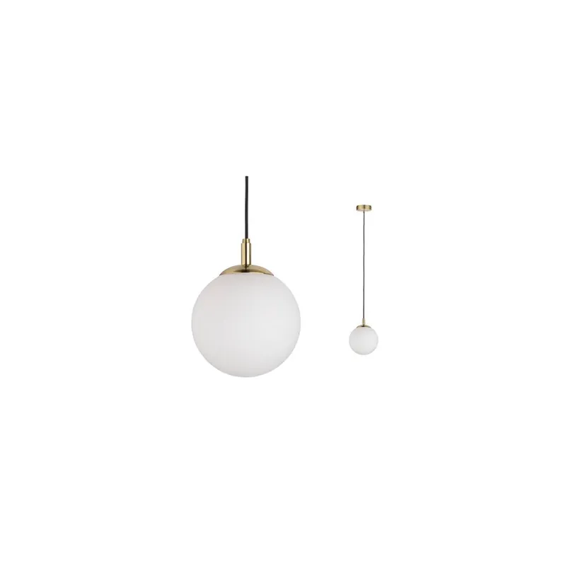 Bestpreis Neordic Pendelleuchte Menja E27 max. 20W Weiß Messing gebürstet dimmbar Glas Metall