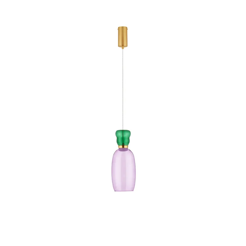 Saisonangebot Nova Luce 9030544 PLUMA Pendelleuchte Gold/Grün/Lila