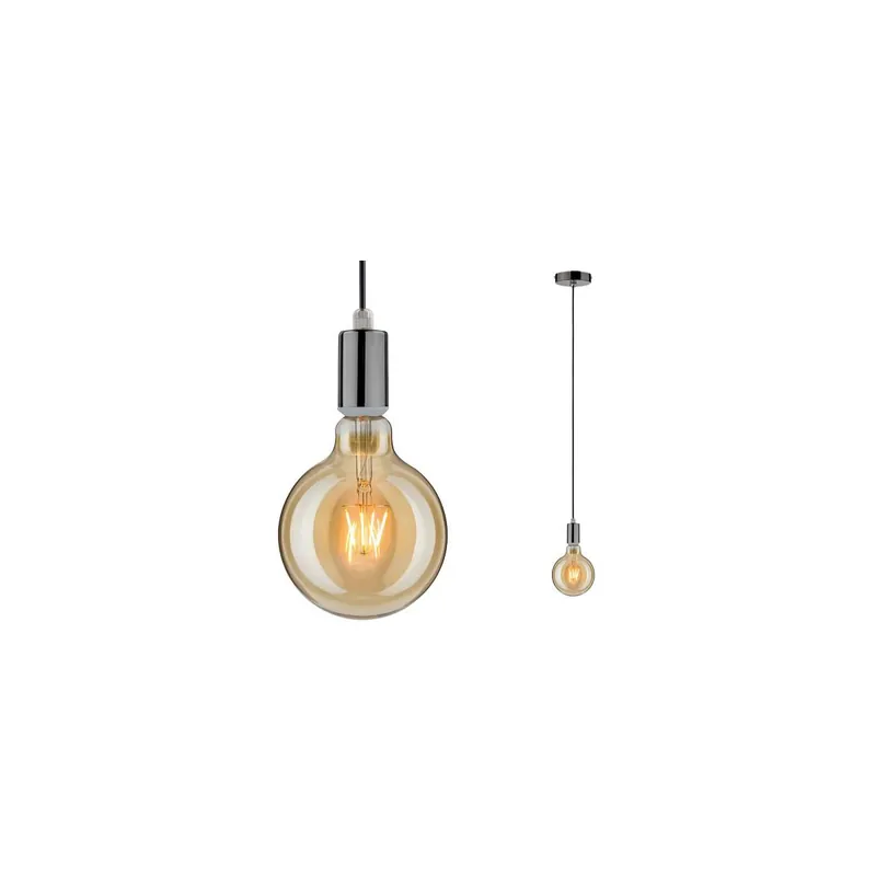 Sonderaktion Pendelleuchte Larus IP44 E27 max. 60W Schwarzchrom dimmbar