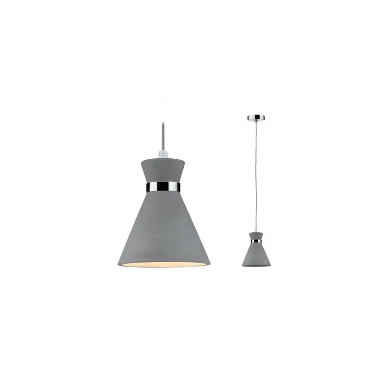Pendelleuchte Verve IP44 E27 max. 20W Grau Chrom dimmbar Schnäppchen