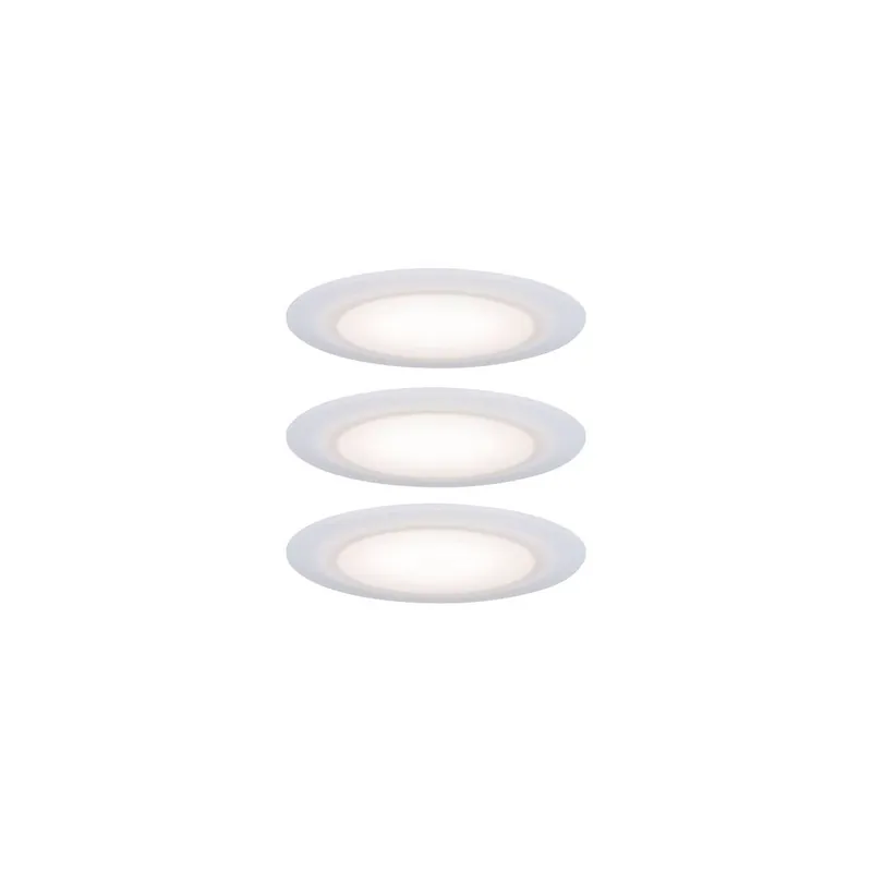 Schnäppchen Premium LED Einbauleuchte Suon Basisset IP44 rund 90mm 3x5W 3x450lm 230V dimmbar 2700K Satin Weiß
