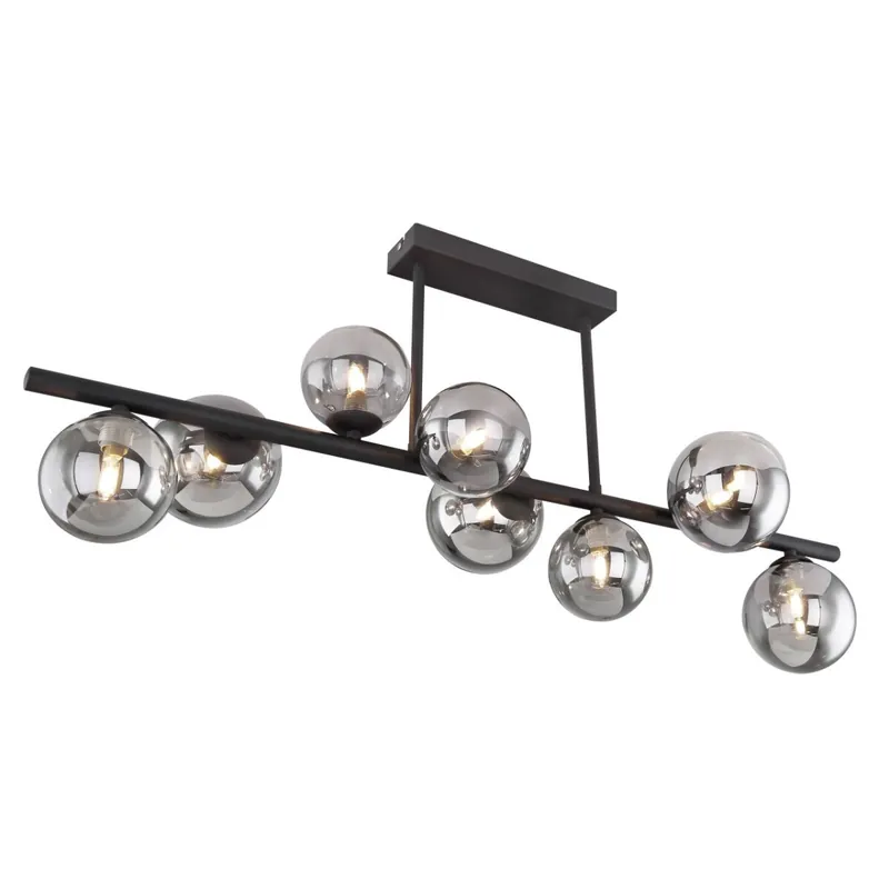 Top-Angebot Riha Deckenleuchte Metall Schwarz Matt, 9X G9 Led
