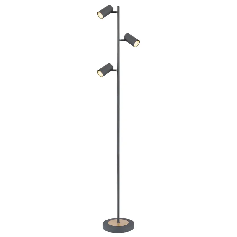 Robby Stehleuchte Metall Graphit, 3X Gu10 Led Sonderangebot