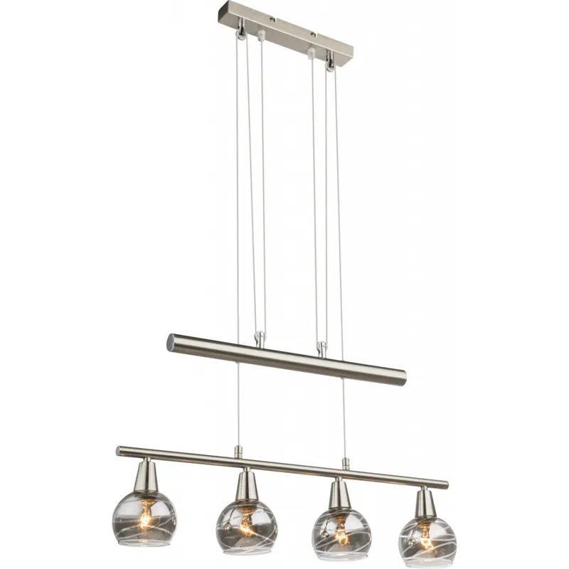 Roman Hängeleuchte Metall Nickel Matt, 4X E14 Led Sofort Bestellen