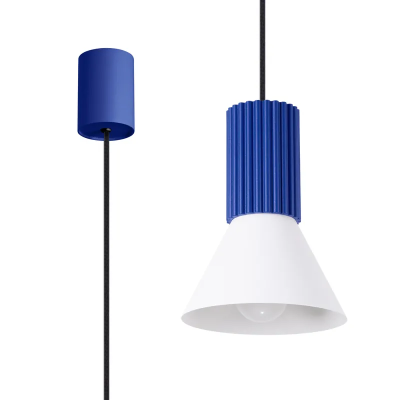 Sollux Pendelleuchte ESTRIA 1 weiß/ultramarin SL.1874 Preisreduziert