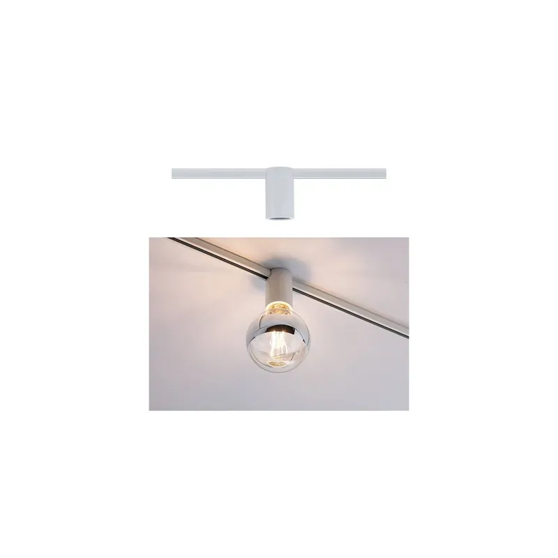 Kracherpreis URail Schienenspot Socket Einzelspot E27 max. 20W dimmbar 230V Weiß