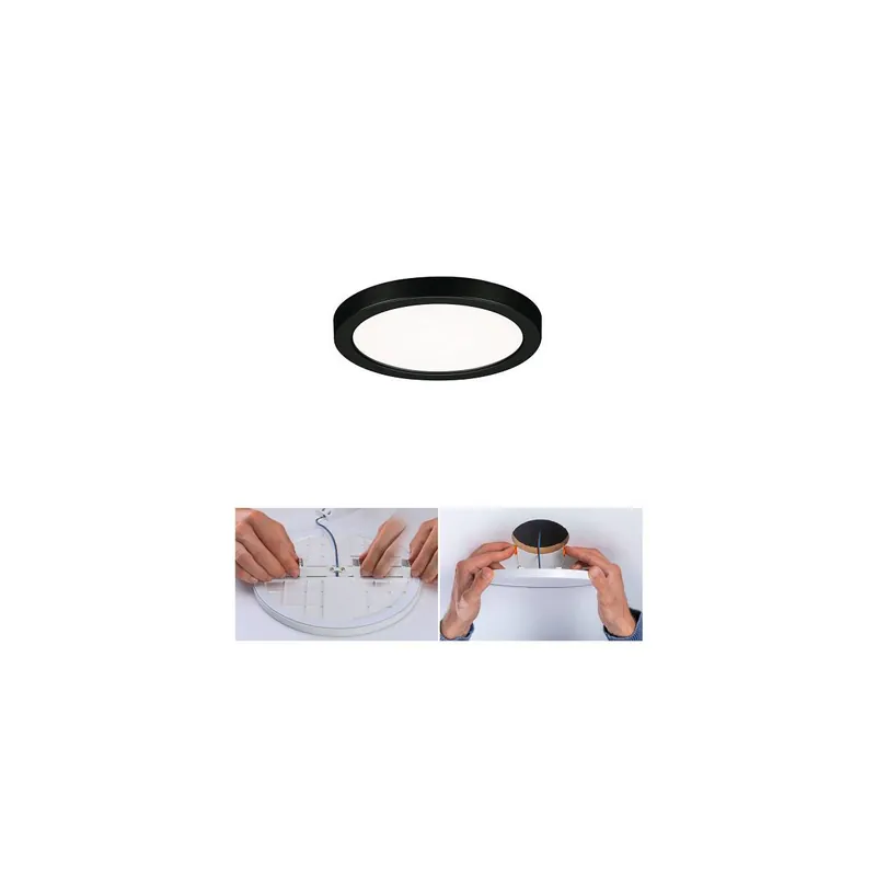 VariFit LED Einbaupanel Areo IP44 rund 118mm 4000K Schwarz Knallerangebot