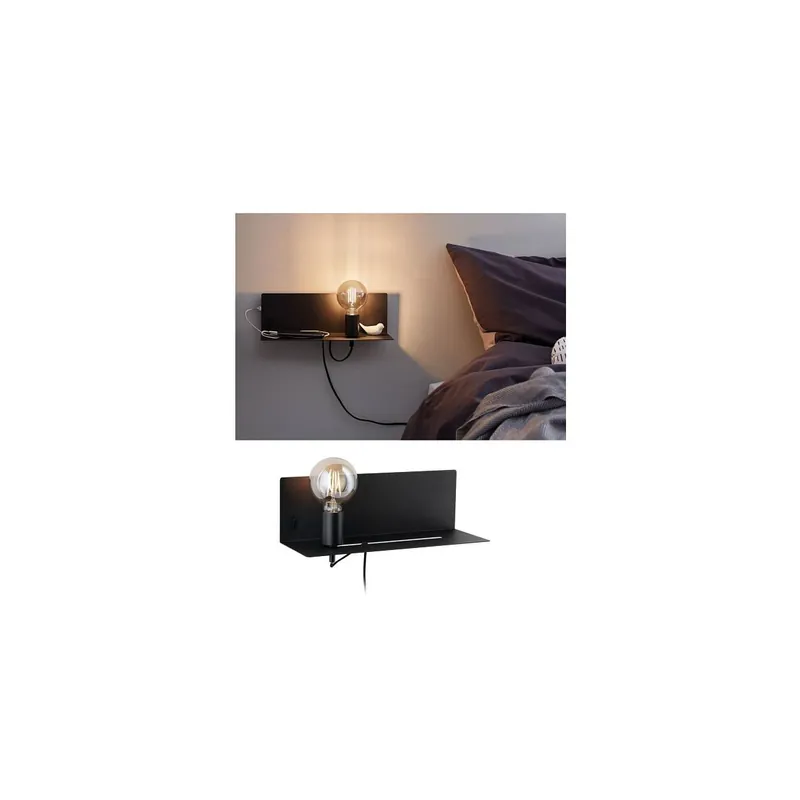 Wandleuchte Devara E27 230V max. 40W dimmbar Schwarz Kracherpreis